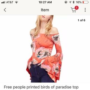 Free people bird of paradise top XS